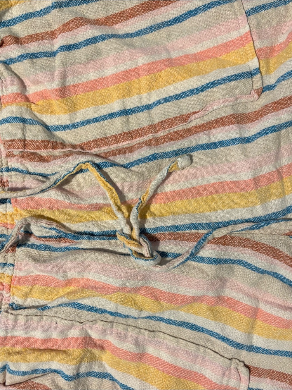 Striped Pastel Drawstring Shorts - Multicolor - Picture 2 of 3